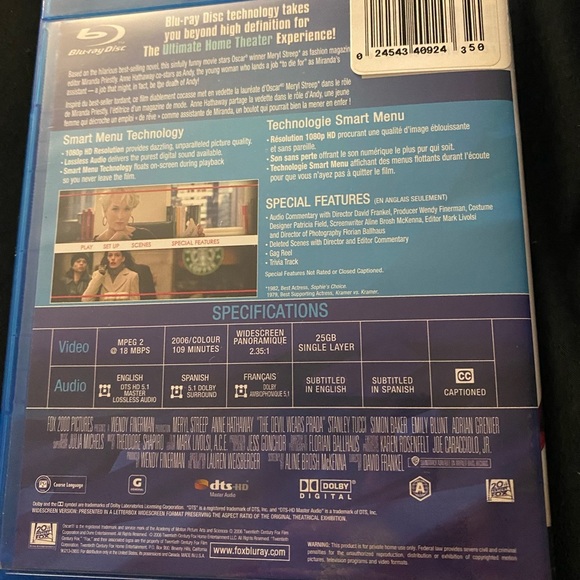 The Devil Wears Prada Blu Ray - Picture 2 of 4